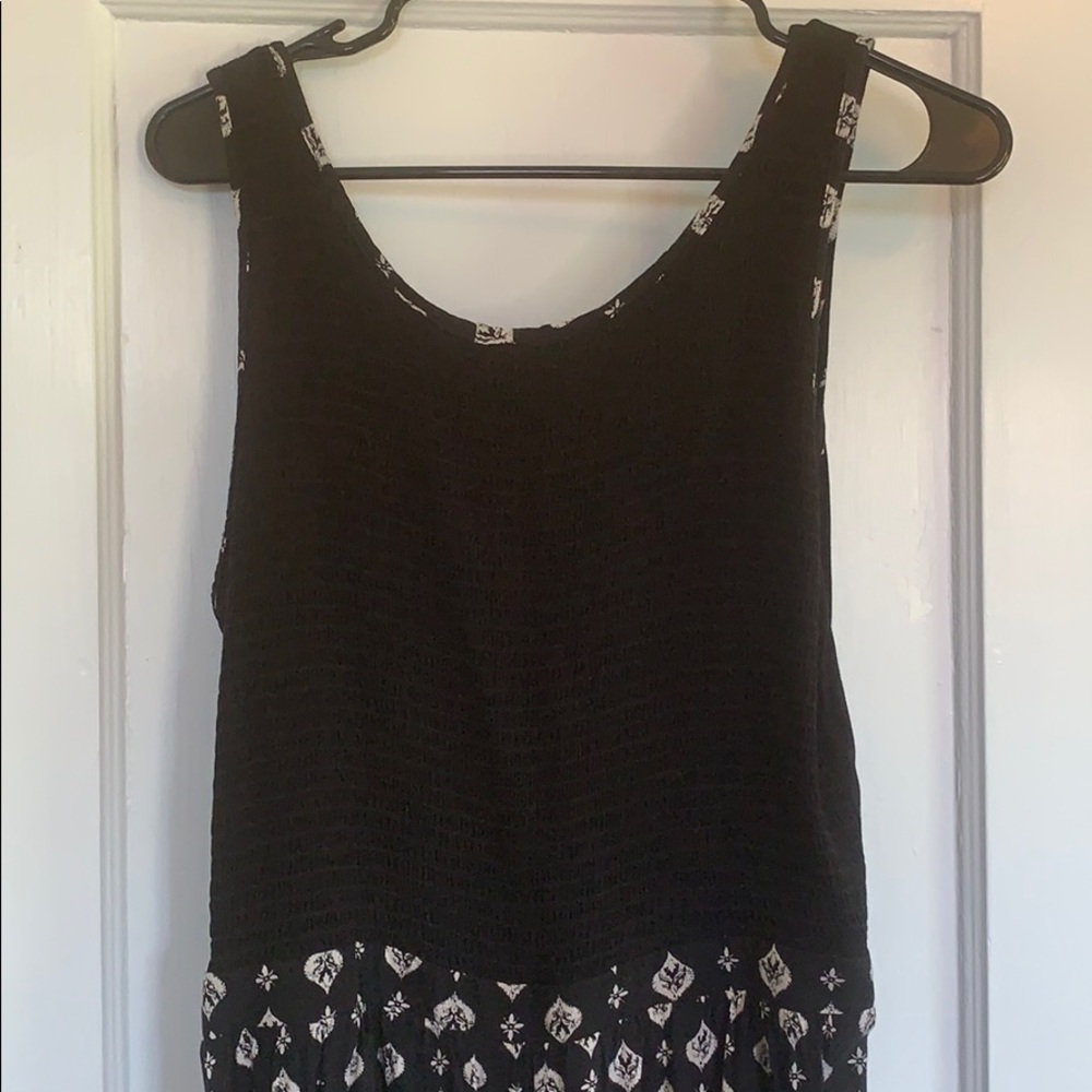 black&white wide leg jumpsuit adorable tie back XL